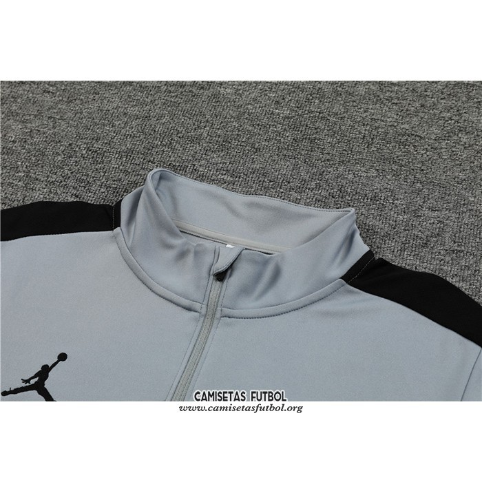 Chandal de Sudadera del Paris Saint-Germain Jordan Nino 2023/2024 Gris
